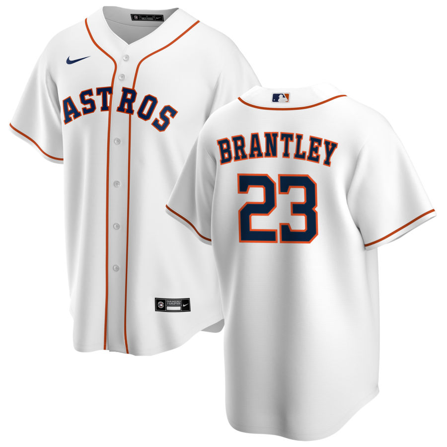 Nike Men #23 Michael Brantley Houston Astros Baseball Jerseys Sale-White